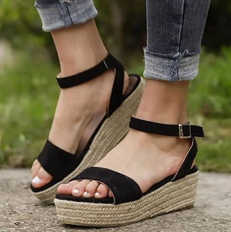 Vardagliga damsandaler i espadrillmodell från modora.se