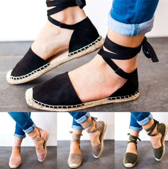 Damsandaler i espadrillmodell från modora.se