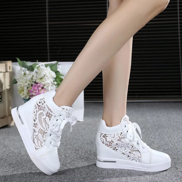 Eleganta höga damsneakers från modora.se