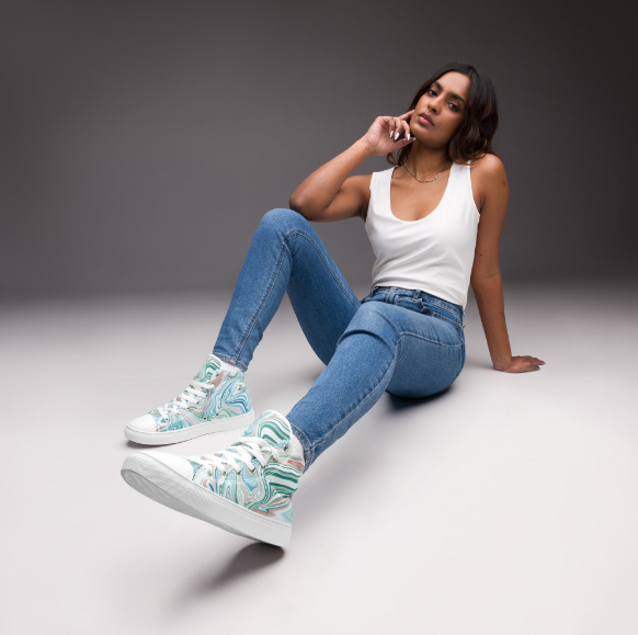 Eleganta höga damsneakers från modora.se