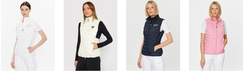 Damvästar och koftor från EA7 Emporio Armani